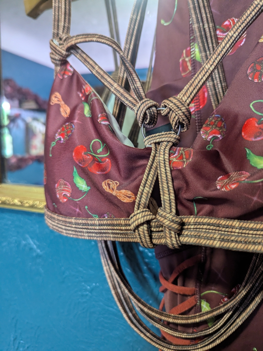 ๐ค LAST CALL - Iron Yokai Shibari Cherry Set Of Three - Shibari Bra, - Picture 4 of 13